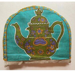 Tea Pot Warmer Cover Kitchen Kitsch Decor Linen Home Sweet Home